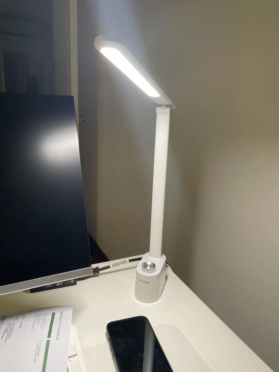 Honeywell HWT-H01 lampada da scrivania LED grigia pieghevole