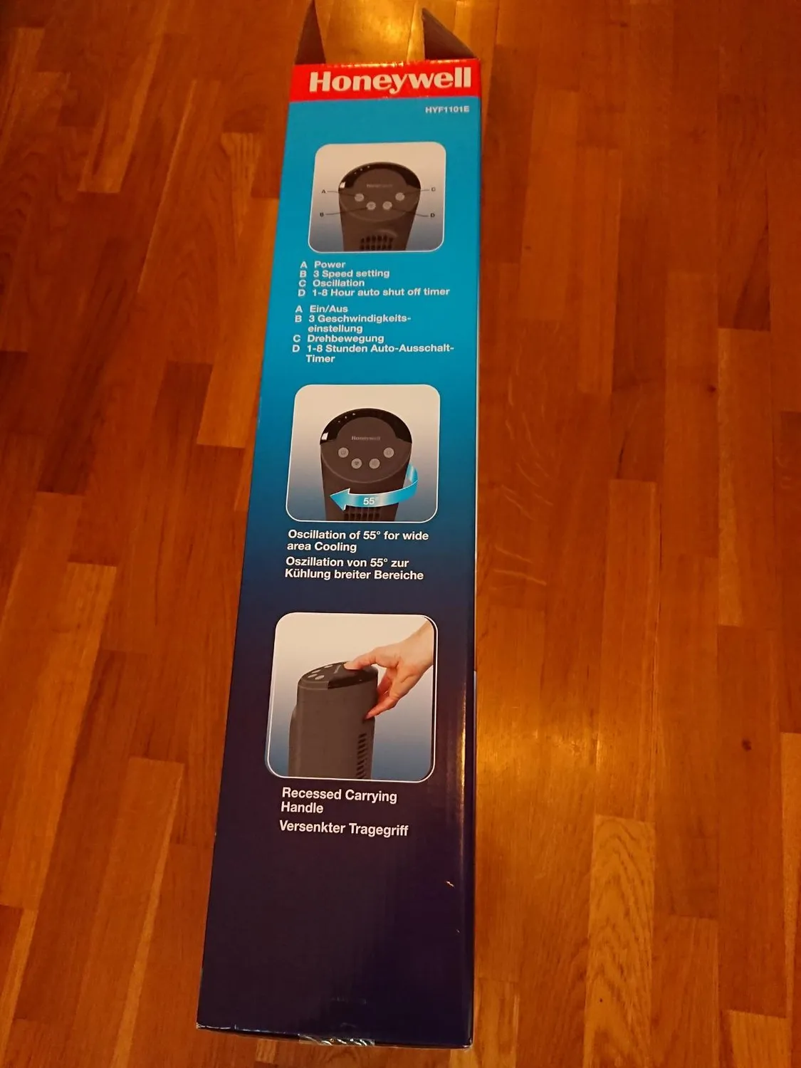 Honeywell HYF1101E ventilatore a torre grigio con timer