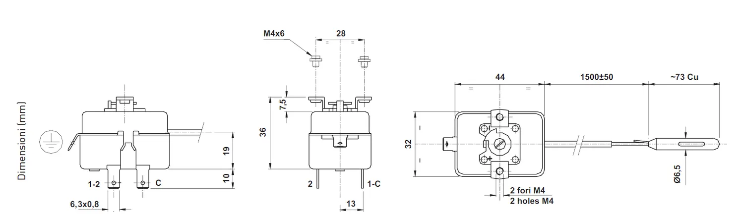 Fantini Cosmi TG200 serie 712 termostato a cacciavite