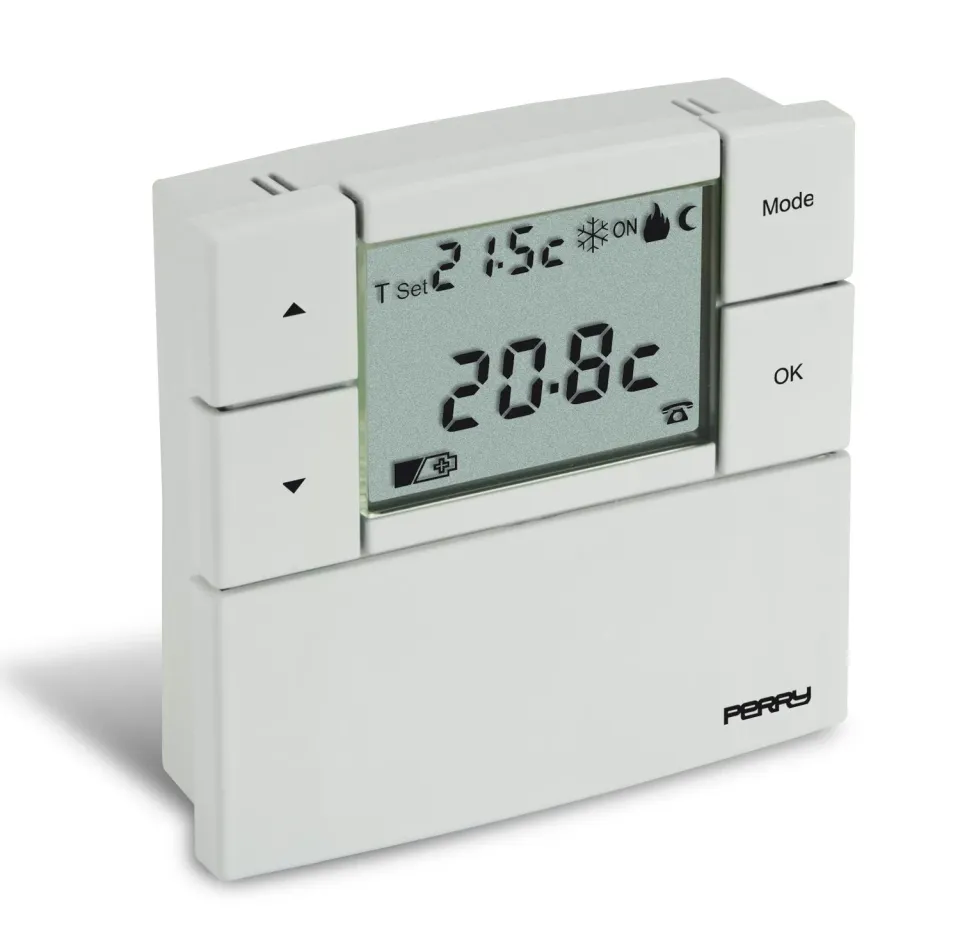 Perry Zefiro 1TP TE530B Termostato Bianco a Batterie