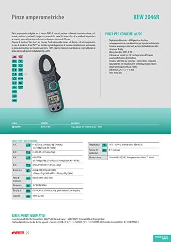 Kyoritsu KEW 2046R pinza amperometrica TRMS grigia