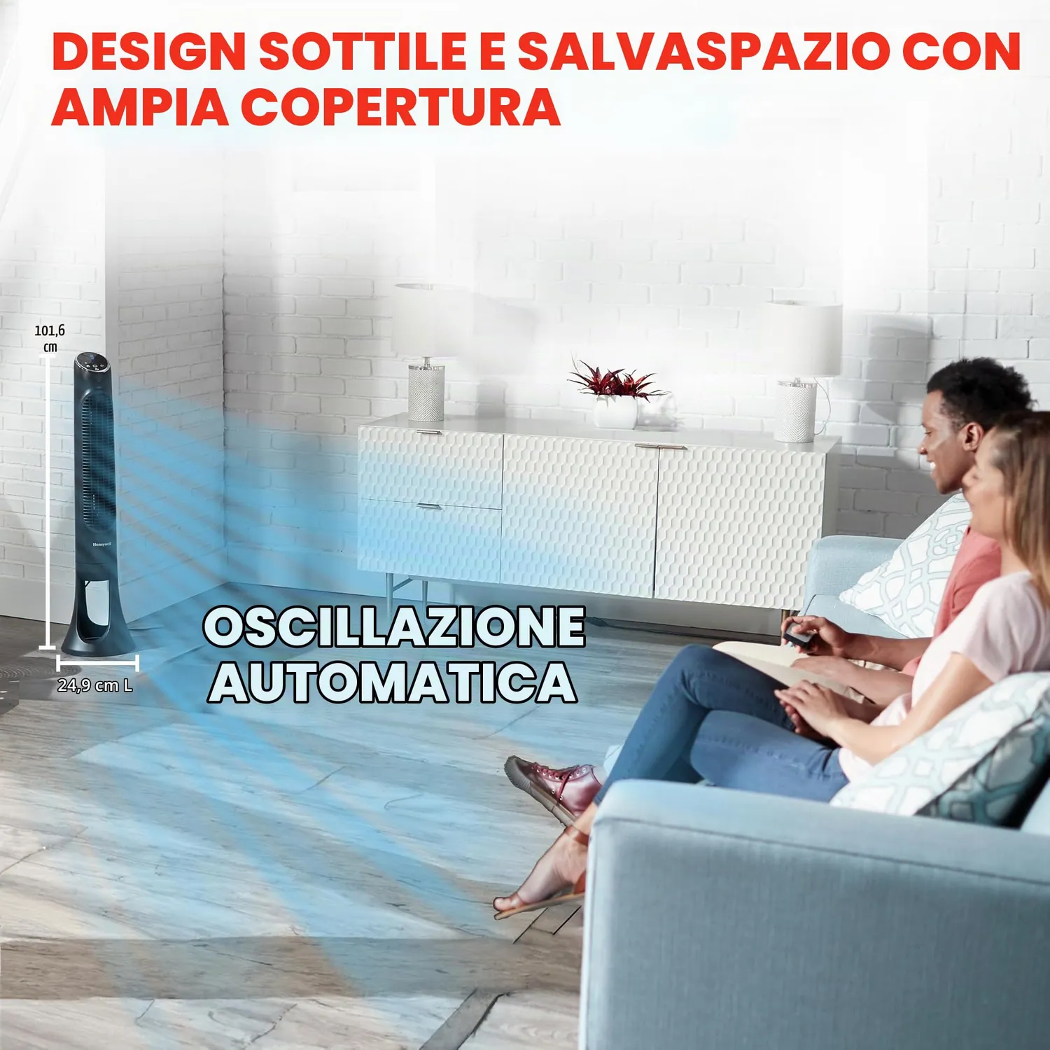 Honeywell QuietSet HYF290B ventilatore torre nero