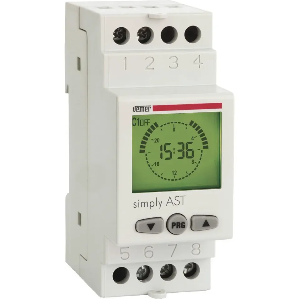 Vemer Simply AST VE707600 interruttore crepuscolare astronomico 2 moduli