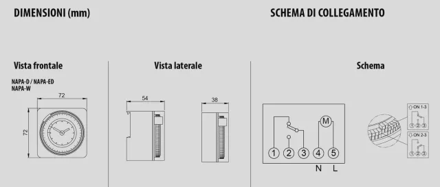 Vemer Napa ED VE049300 Interruttore Orario Giornaliero 16A Cavalieri