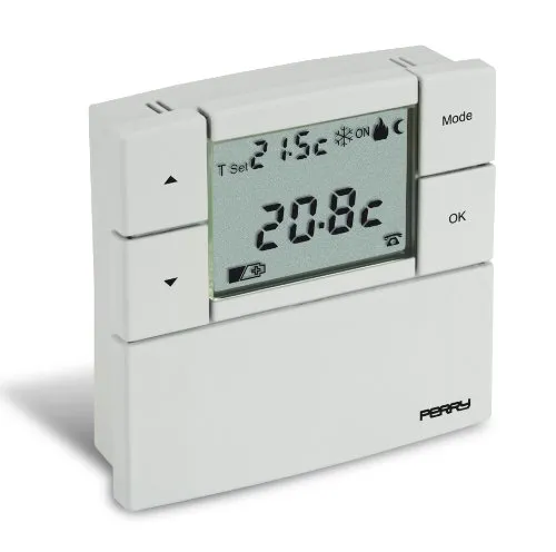 Perry Zefiro 1TP TE530B Termostato Bianco a Batterie