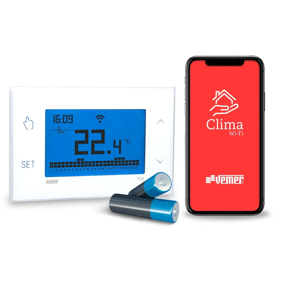 Vemer Tuo WiFi VE788600 termostato smart bianco batteria