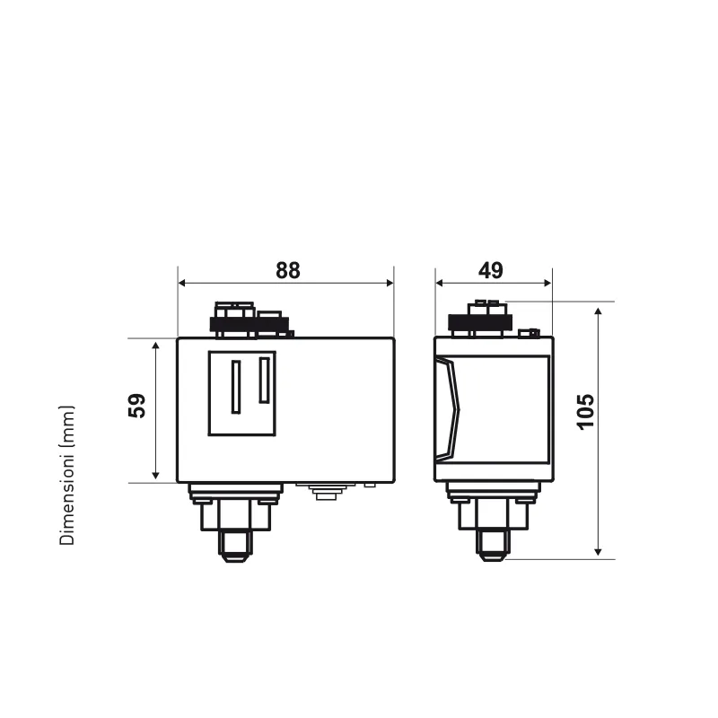 Fantini Cosmi B12FN-GN-HN pressostato fluidi 300 bar