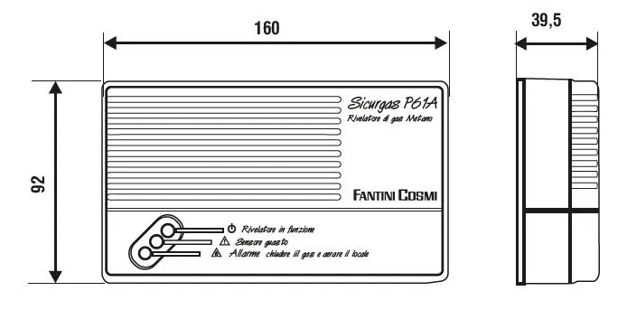 Fantini Cosmi Sicurgas P61A rilevatore gas metano