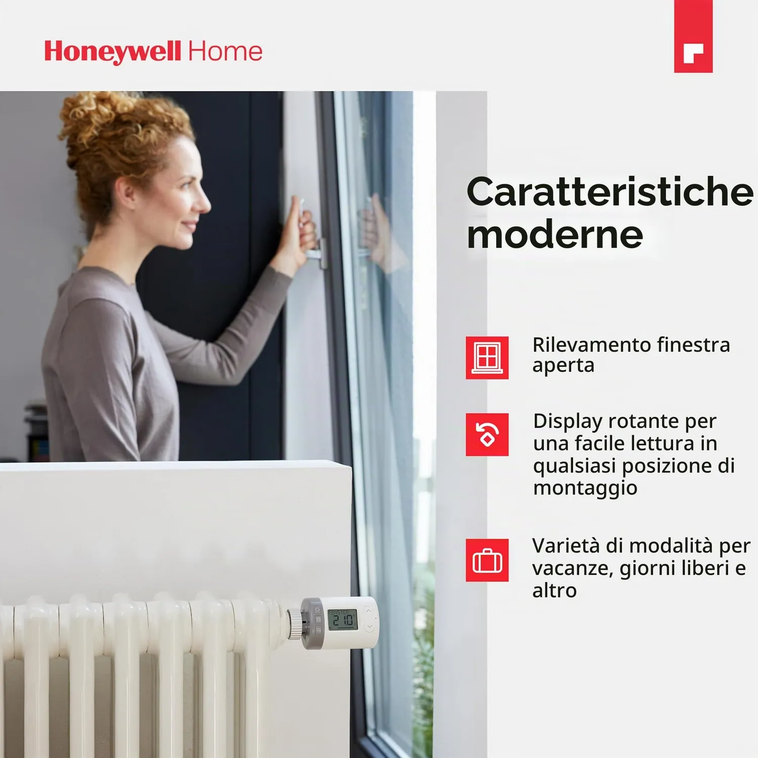 Honeywell Home HR35 ETRV valvola termostatica x2 programmabile