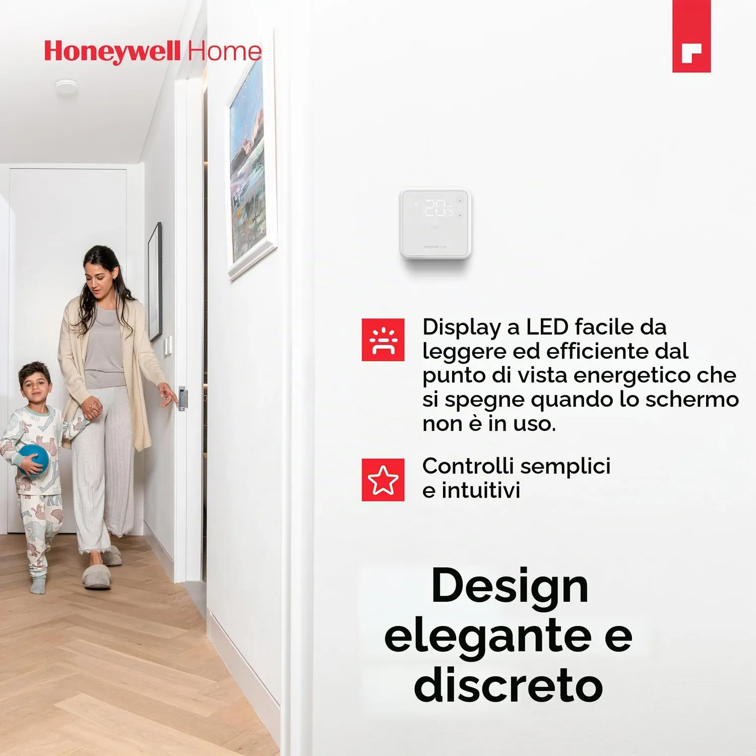 Honeywell Home DT3 termostato cablato nero LED