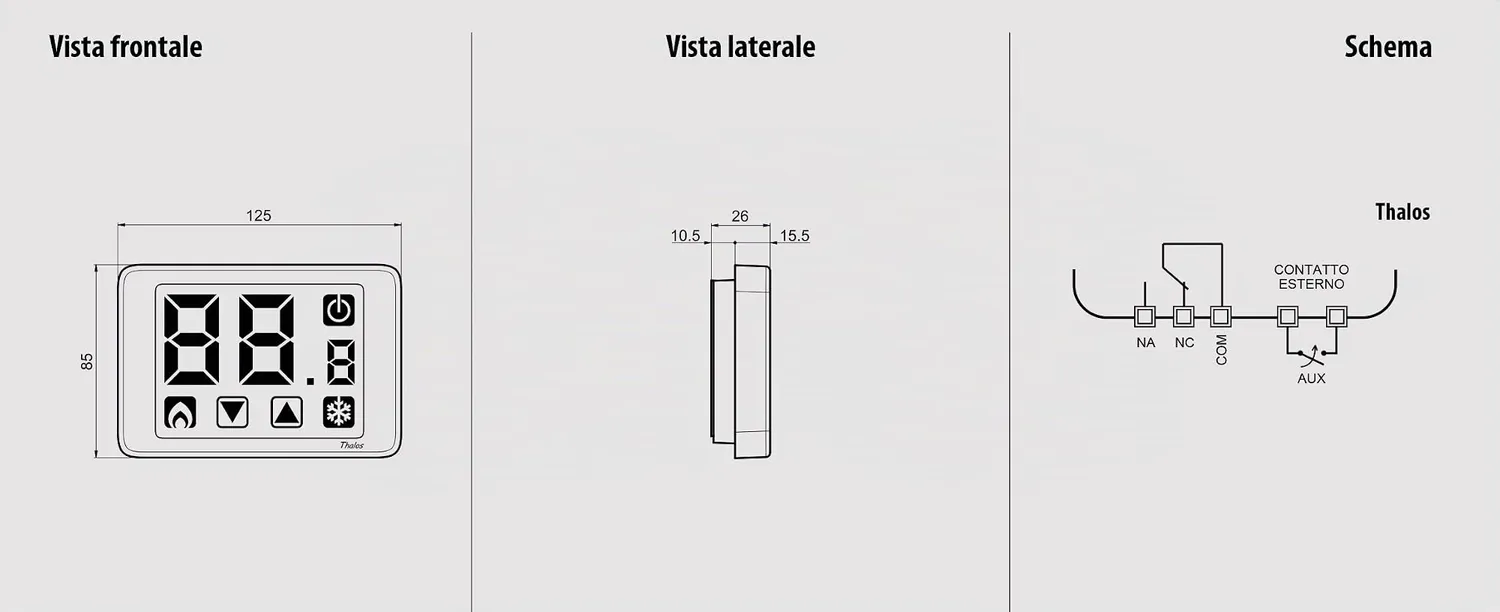 Vemer Thalos VE433900 Termostato Nero a Batteria Touch