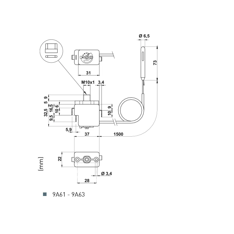 Fantini Cosmi TG500 termostato limitatore compatto