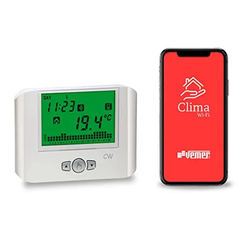 Vemer CW VE787200 Cronotermostato WiFi Nero 230V