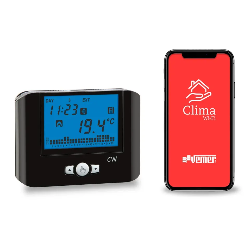Vemer CW VE787200 Cronotermostato WiFi Nero 230V