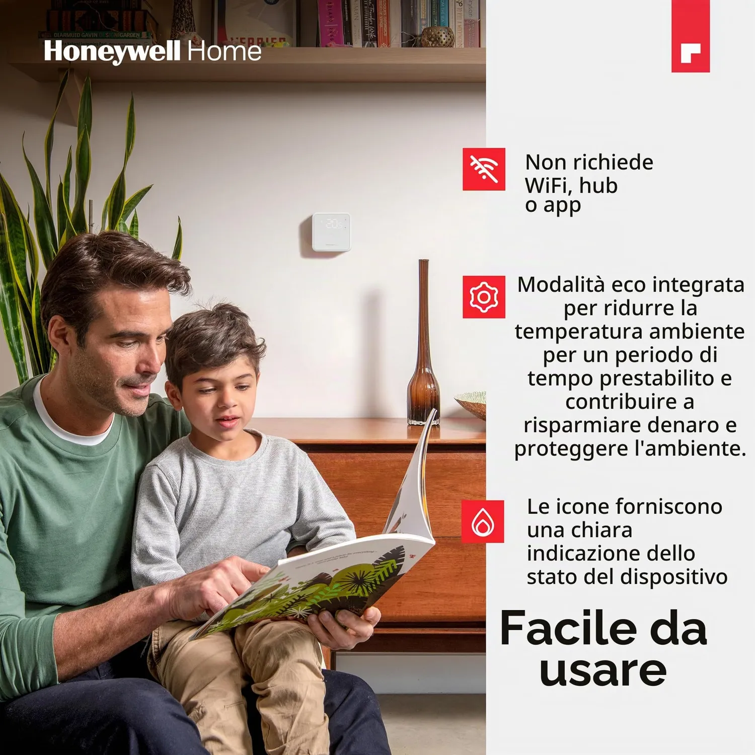 Honeywell Home DT3 termostato cablato nero LED