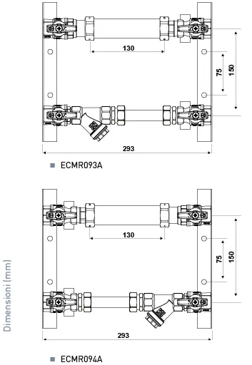 Fantini Cosmi ECMR093A-094A modulo contabilizzazione preassemblato