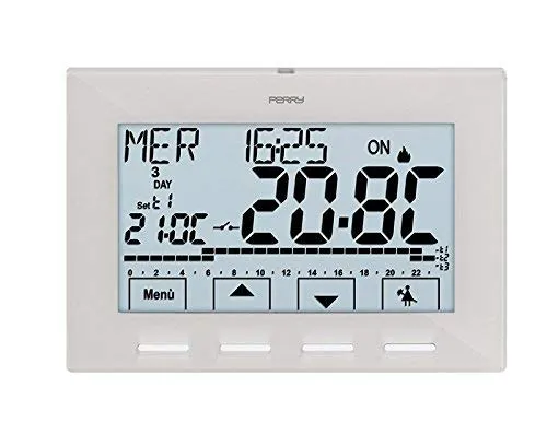 Perry 1CRCR029B Cronotermostato da Parete Bianco Settimanale