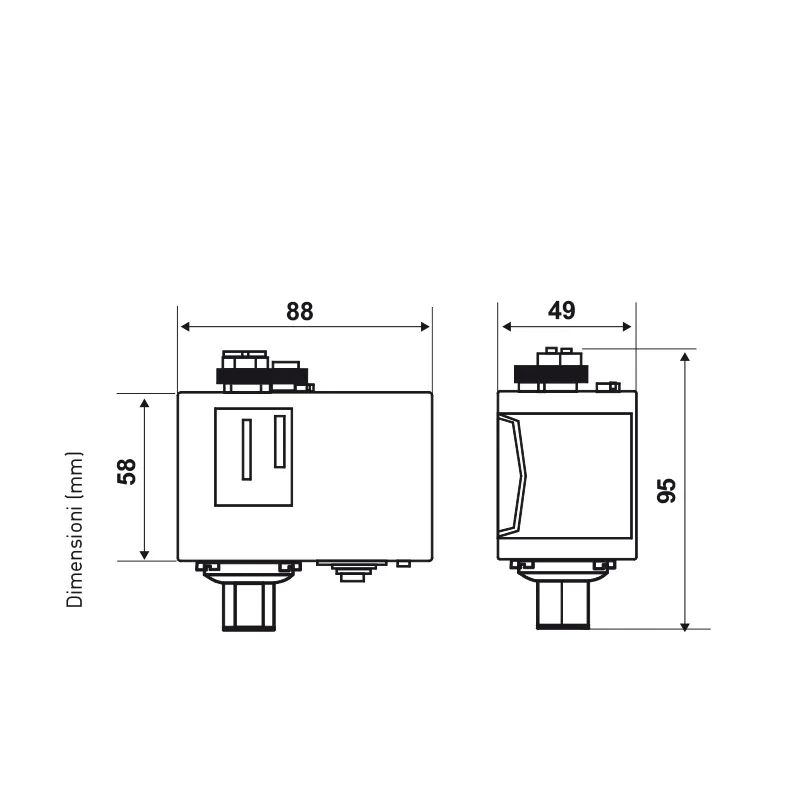 Fantini Cosmi B12CN B12DN B12EN pressostato fluidi