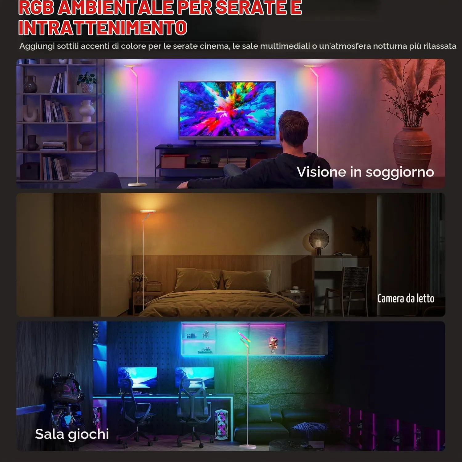 Honeywell Sunturalux F2 piantana LED 40W RGB telecomando