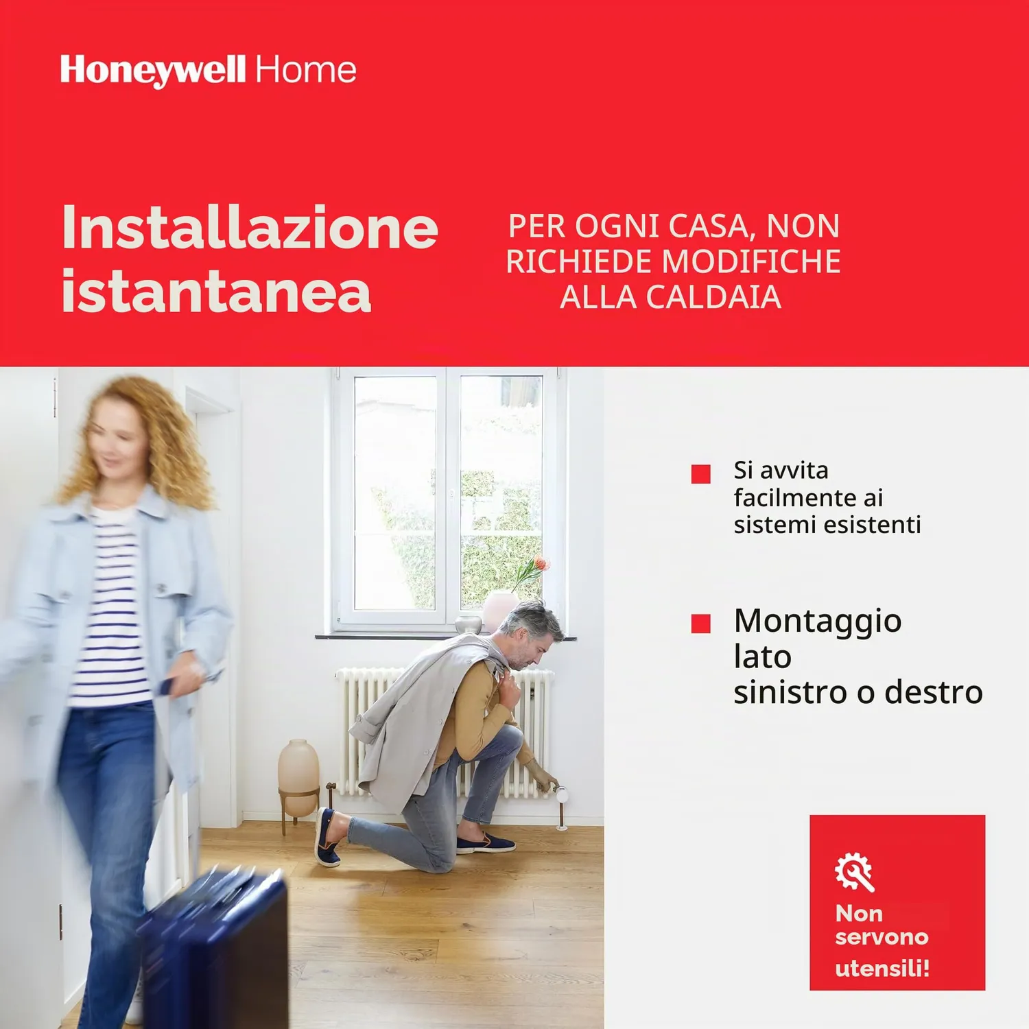 Honeywell Home HR35 ETRV valvola termostatica x2 programmabile