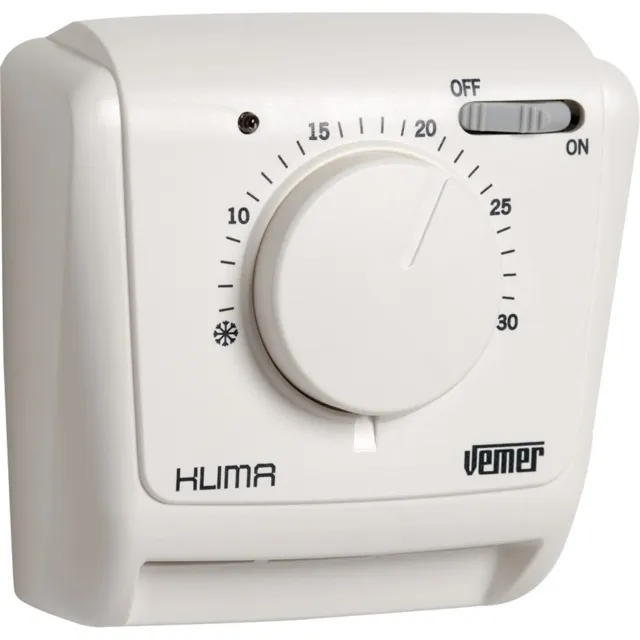 Vemer Klima SI VE021200 Termostato Meccanico Bianco a Gas