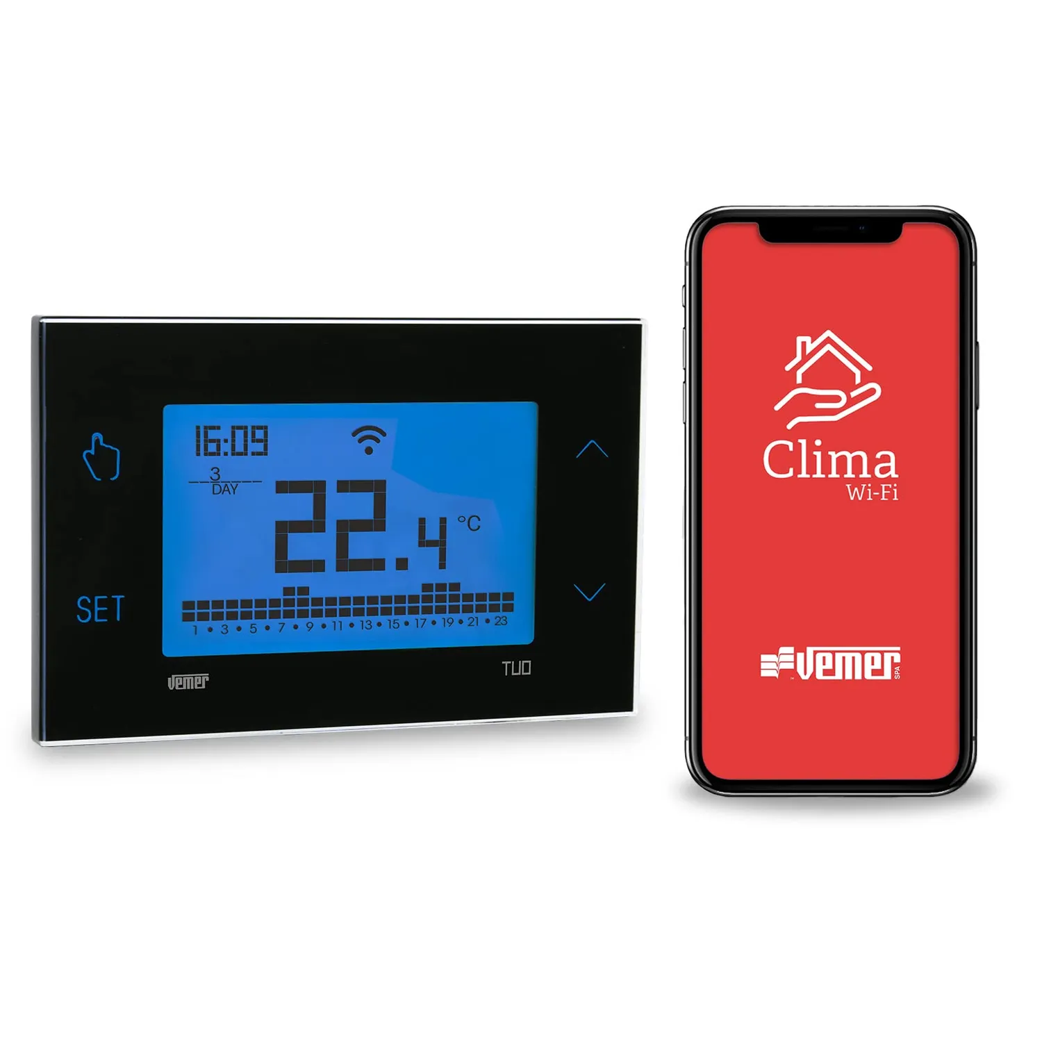 Vemer Tuo WiFi Lite VE785700 termostato wifi bianco programmabile