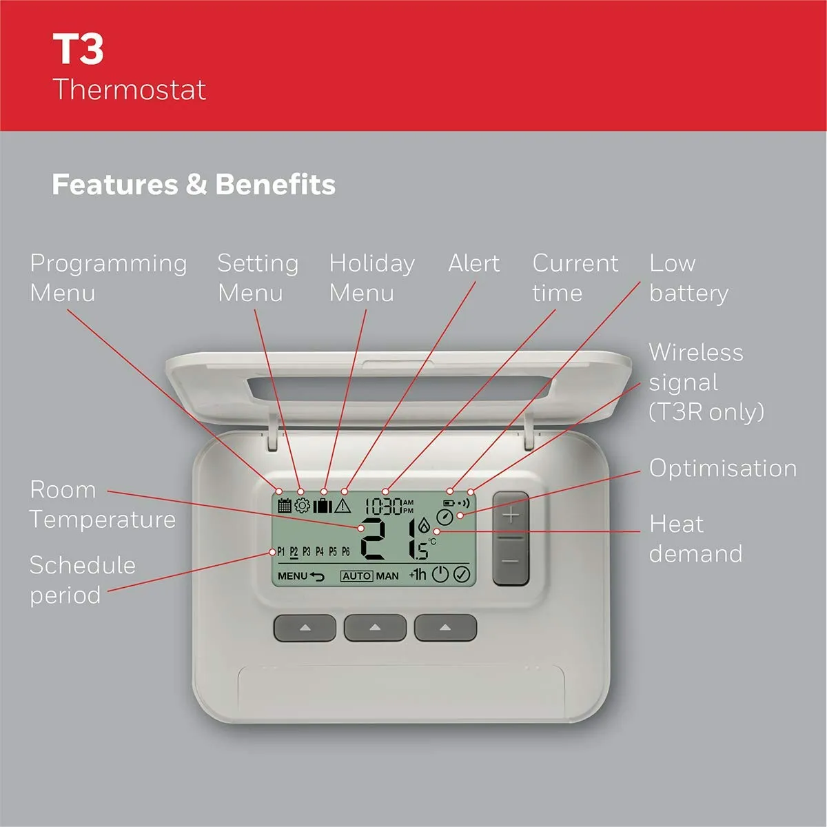 Honeywell Home T3 T3C110AEU cronotermostato cablato 7gg
