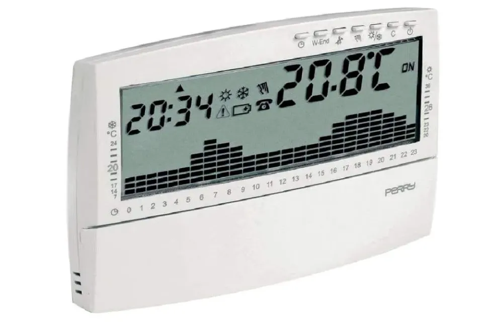 Perry Compact Easy 1CRCR017BG cronotermostato giornaliero bianco