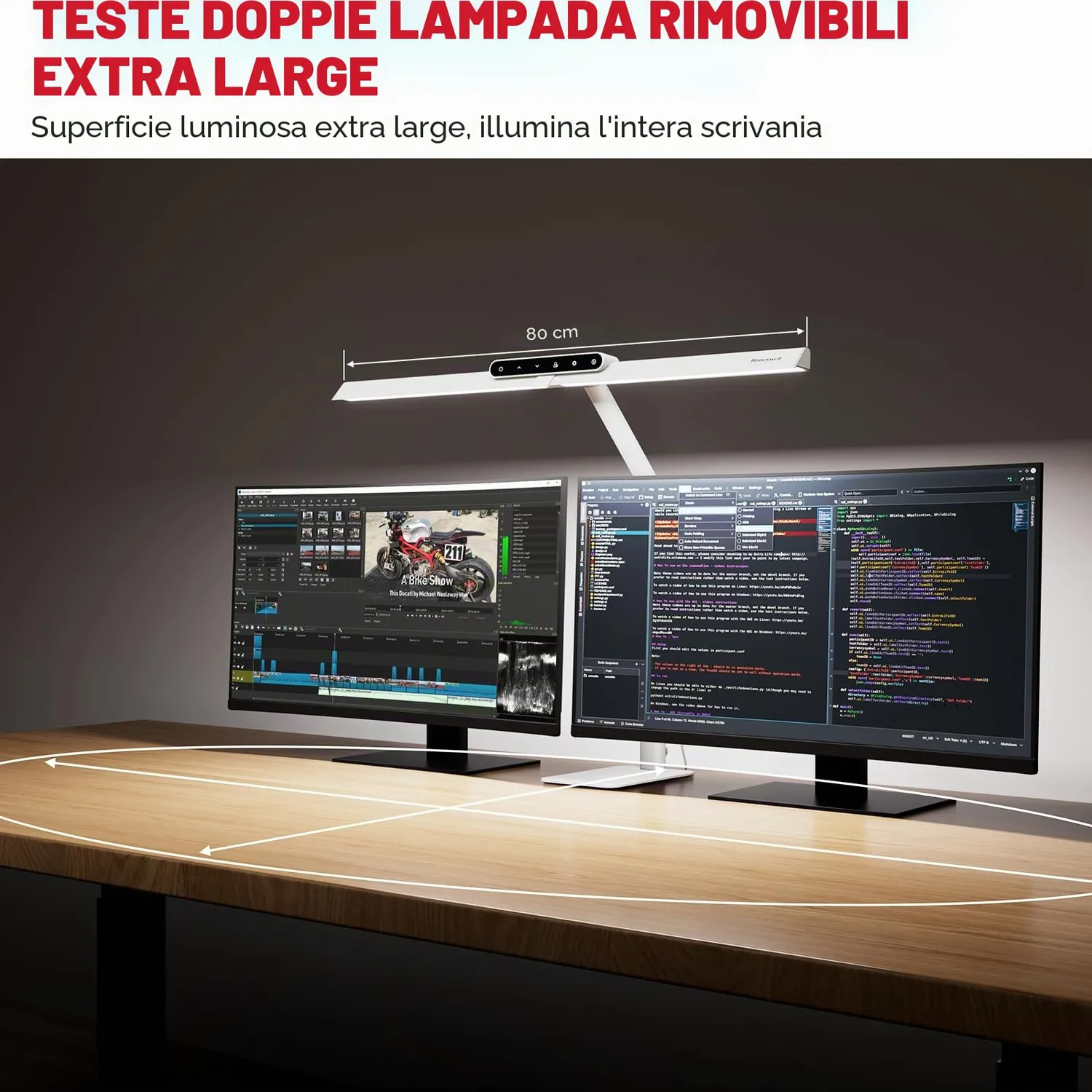 Honeywell HJ1WT lampada scrivania LED bianca 1200 lm