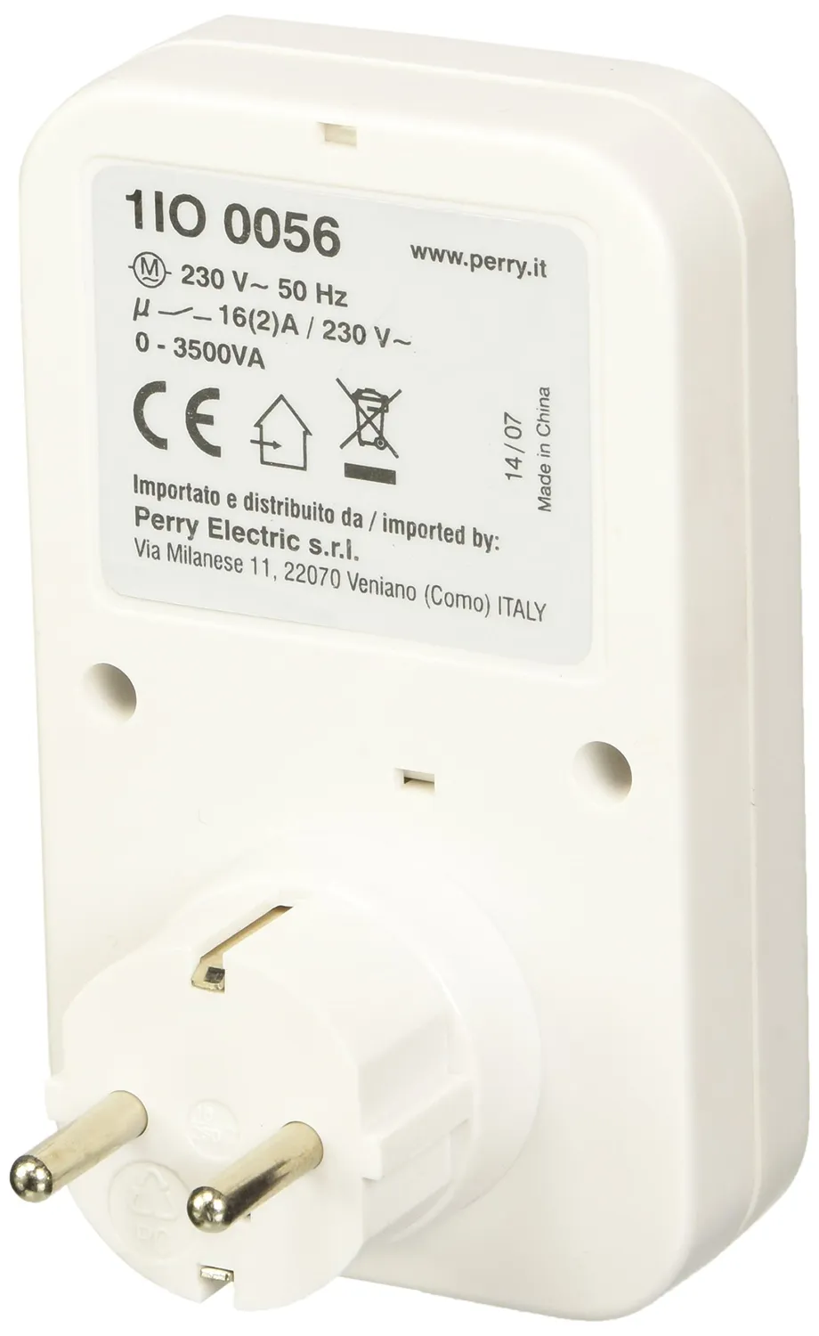 Perry Sesamo 1IO 0056 timer settimanale Shuko 16 A