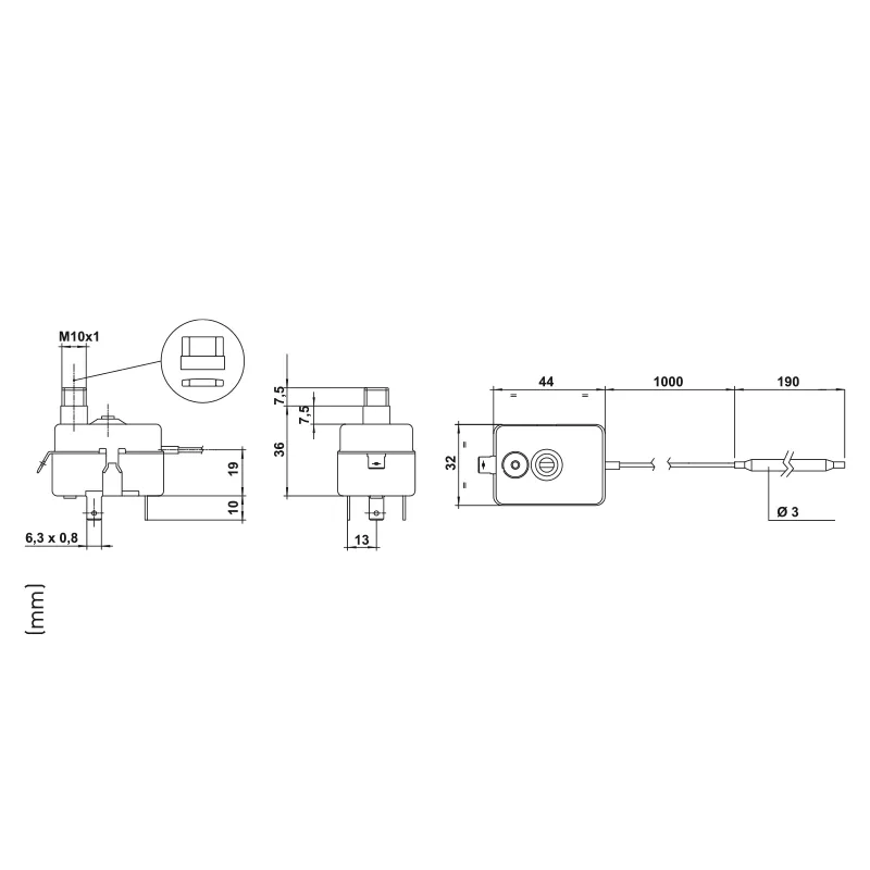 Fantini Cosmi TG400 Serie 991 Termostato Limitatore Taratura Fissa