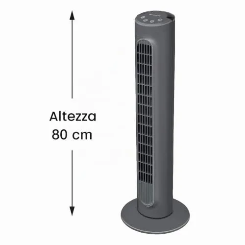 Honeywell HYF1101E ventilatore a torre grigio con timer