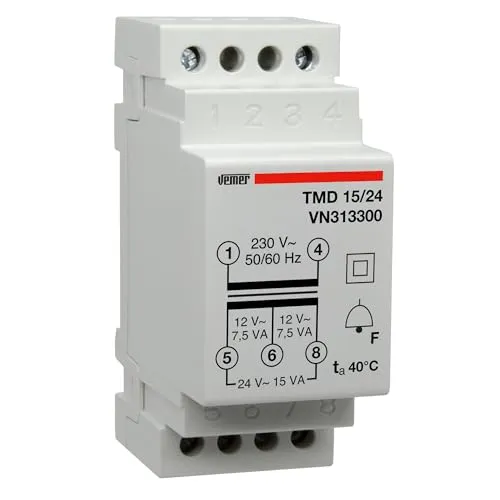 Vemer TMD 15/24 VN313300 trasformatore 24V 15VA DIN