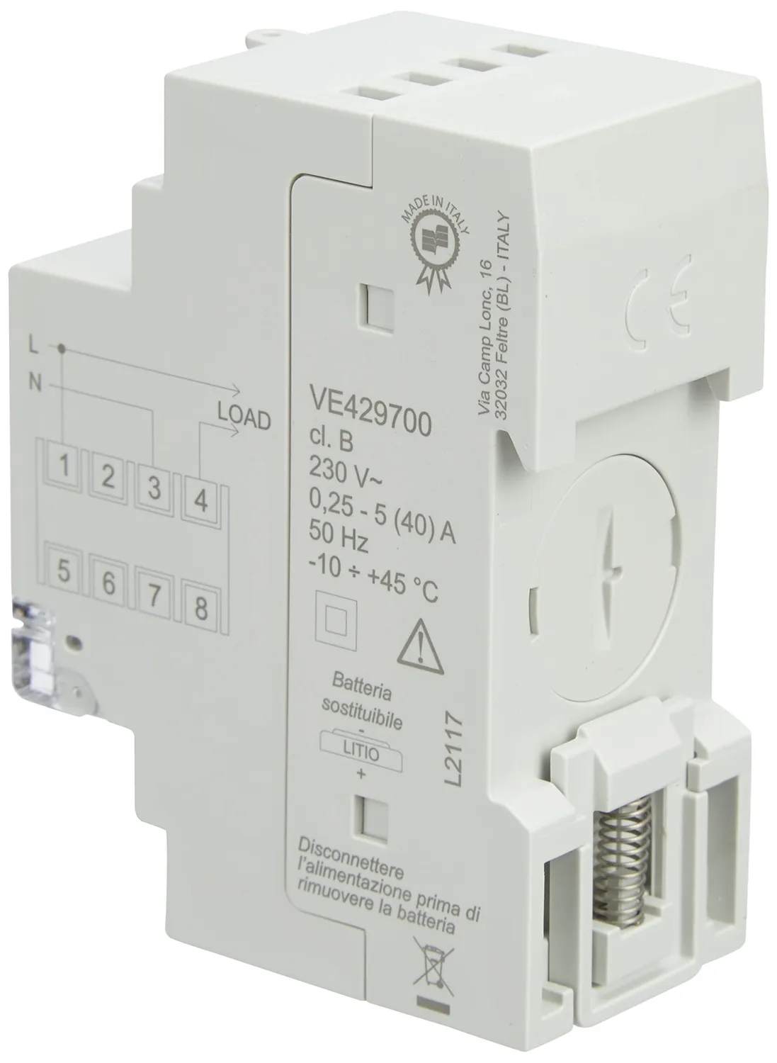 Vemer Energy-230 Multi VE429700 contatore energia monofase