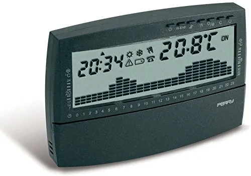 Perry 1CRCR017AG cronotermostato giornaliero nero batterie