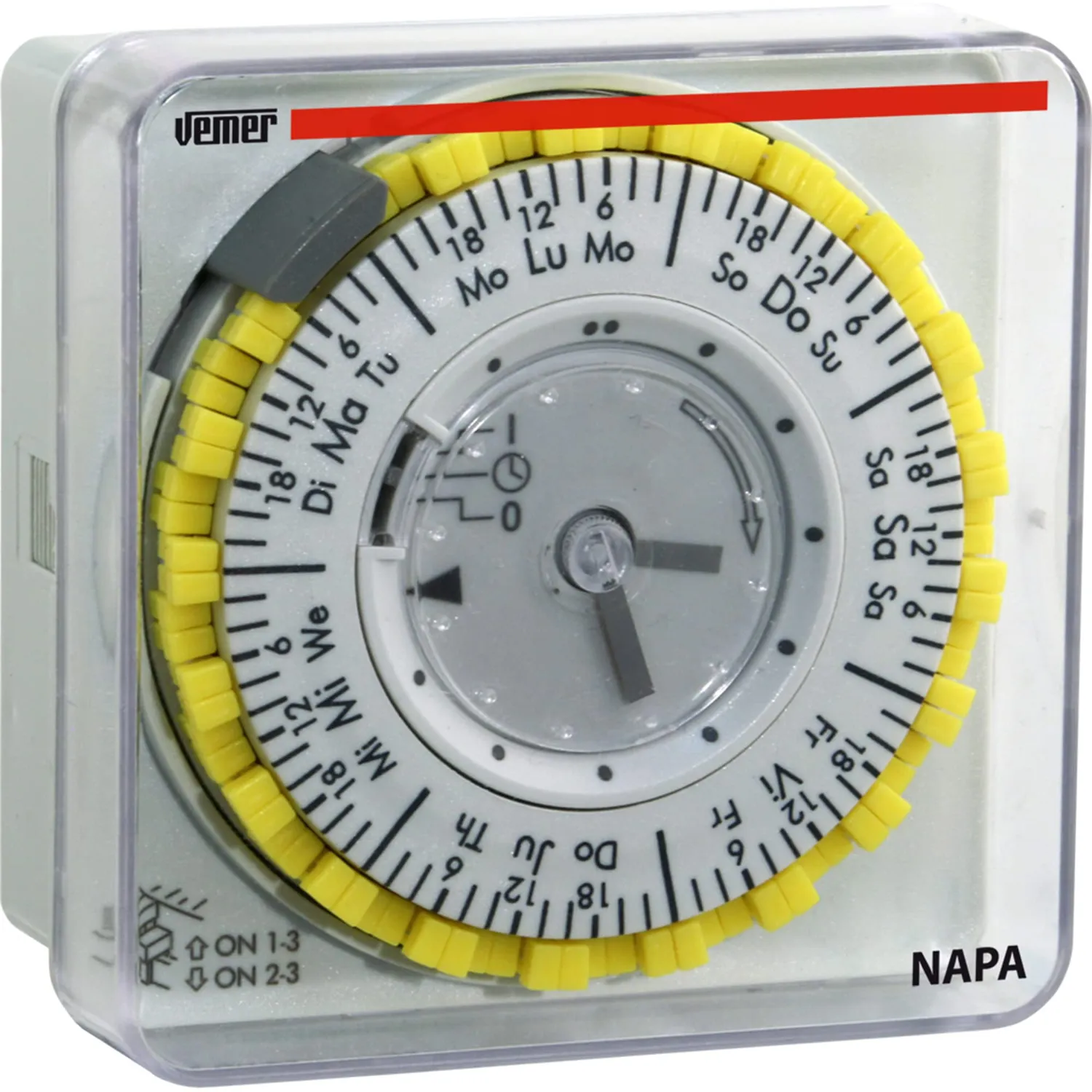 Vemer Napa-RD VP886600 interruttore orario giornaliero 72x72