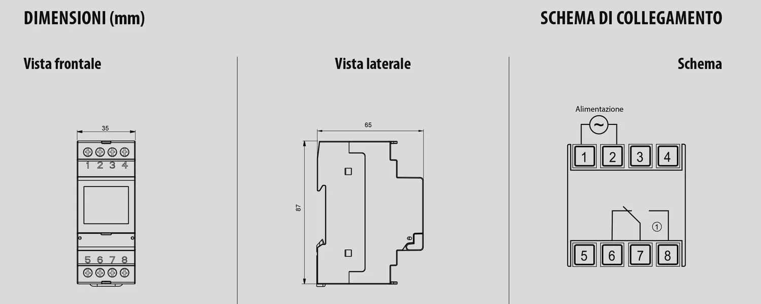 Vemer Memo DW E VP871800 interruttore orario digitale DIN