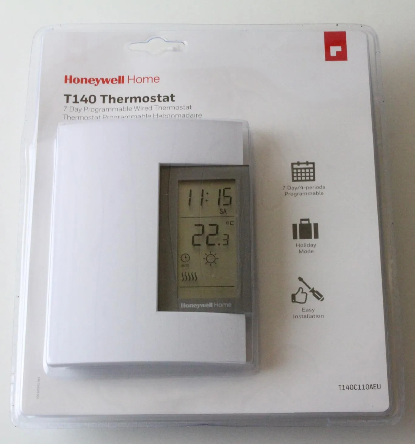 Honeywell T140 T140C110AEU Cronotermostato Settimanale Bianco