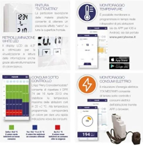 Perry 1TXCR028WIFIKIT cronotermostato wifi Smartbox bianco