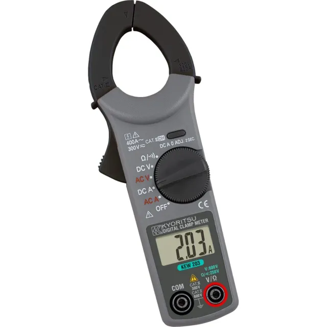 Kyoritsu KEW 203 pinza amperometrica grigia AC/DC 30mm