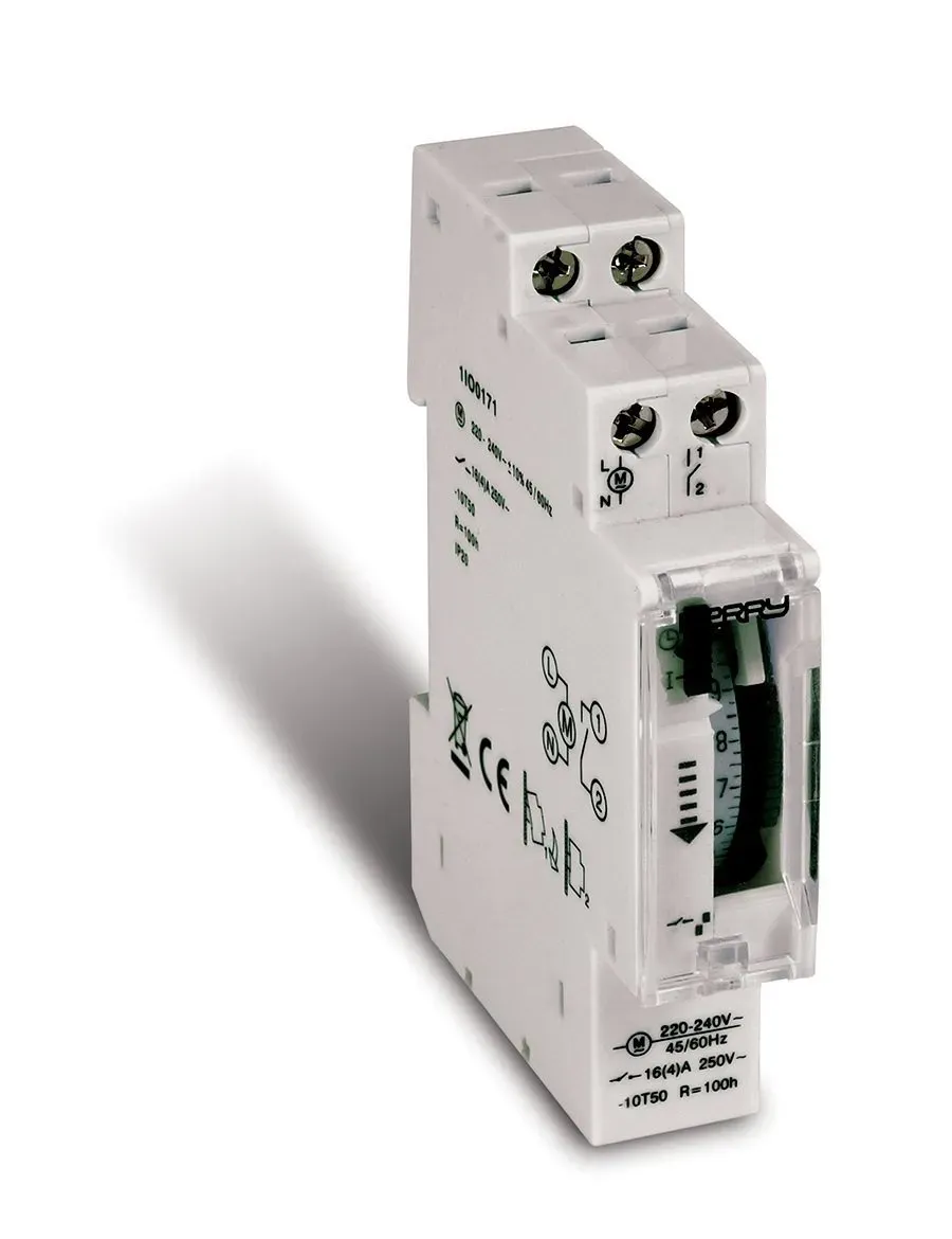 Perry Electric 1IO 0171 interruttore orario giornaliero bianco DIN