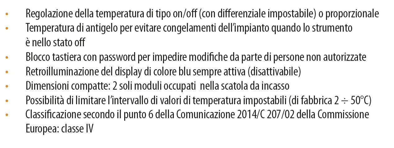 Vemer Celo VE780300 termostato incasso tastiera 2 moduli