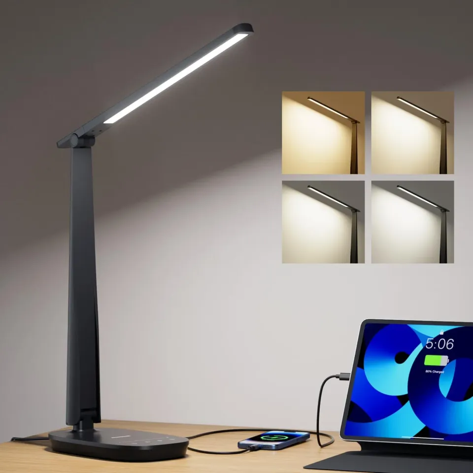 Honeywell lampada da scrivania LED nera USB dimmerabile spettro