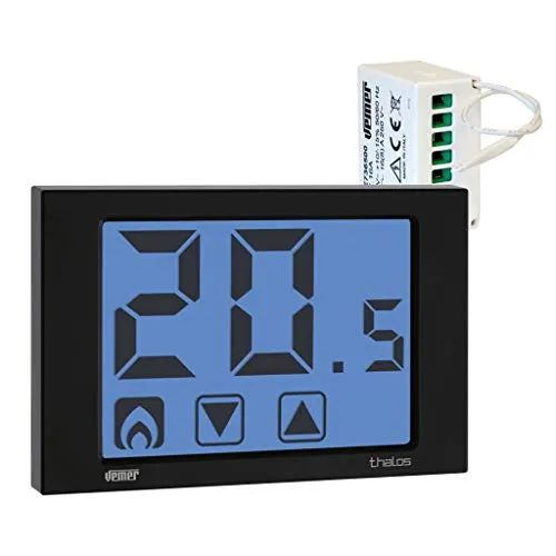 Vemer Thalos RF VE483400 Termostato Wireless Nero + Attuatore