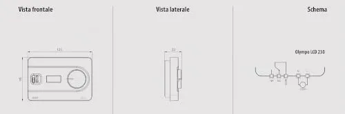 Vemer Olympo LCD VE757900 termostato 230V bianco manopola