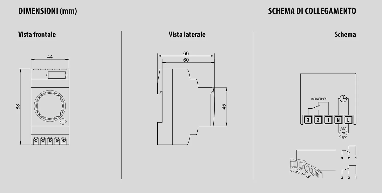 Vemer Arvo-W VP883300 Interruttore Orario Settimanale