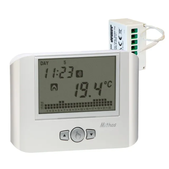 Vemer Mithos RF set cronotermostato wireless bianco settimanale