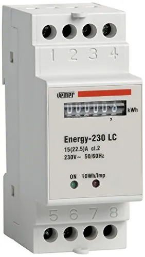 Vemer Energy VN960100 LC contatore energia 22,5A 2 moduli monofase