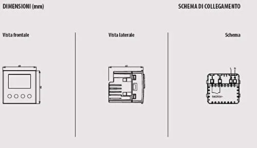 Vemer Kiros VE780000 cronotermostato incasso 2 moduli 230V