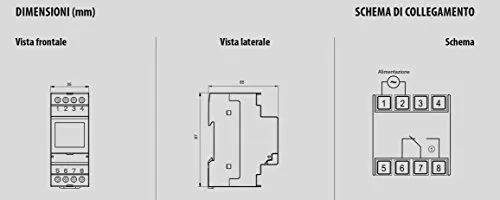 Vemer Memo DW E VP871800 interruttore orario digitale DIN